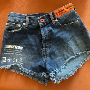 Heron Preston jean shorts